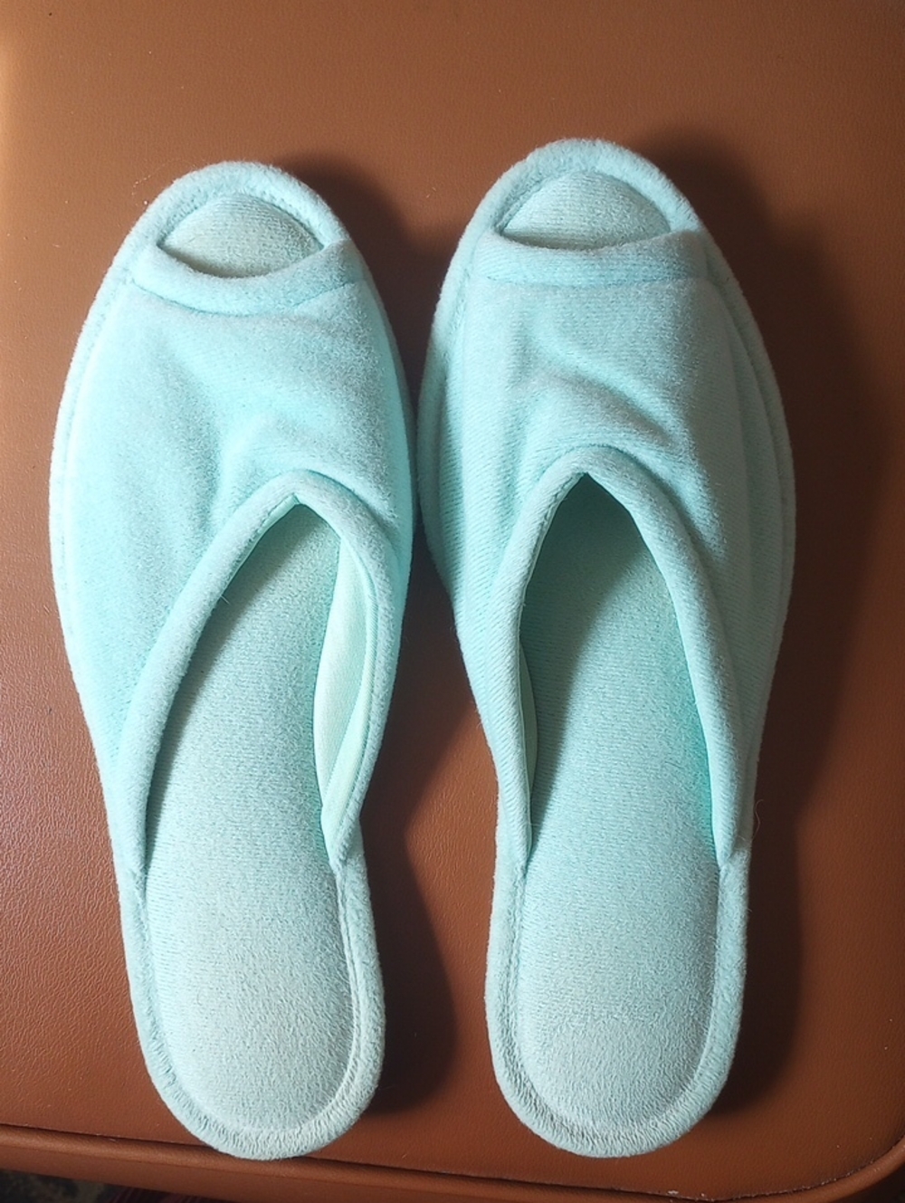 Vintage Retro Music Mint Green Soft Comfy Slippers, About Size 7